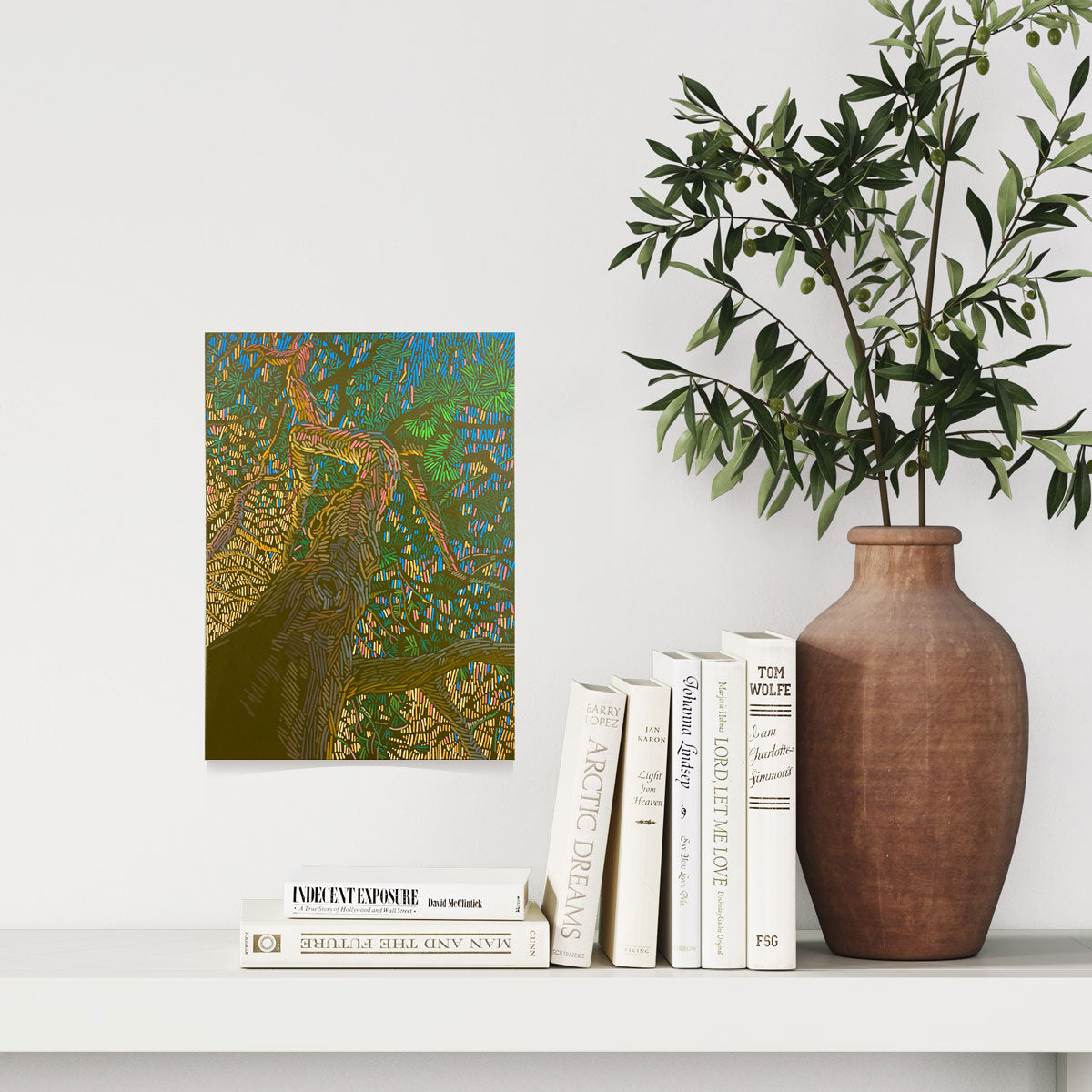 Art Card – Mini Poster – 15 x 20 cm – Pine Trees Image