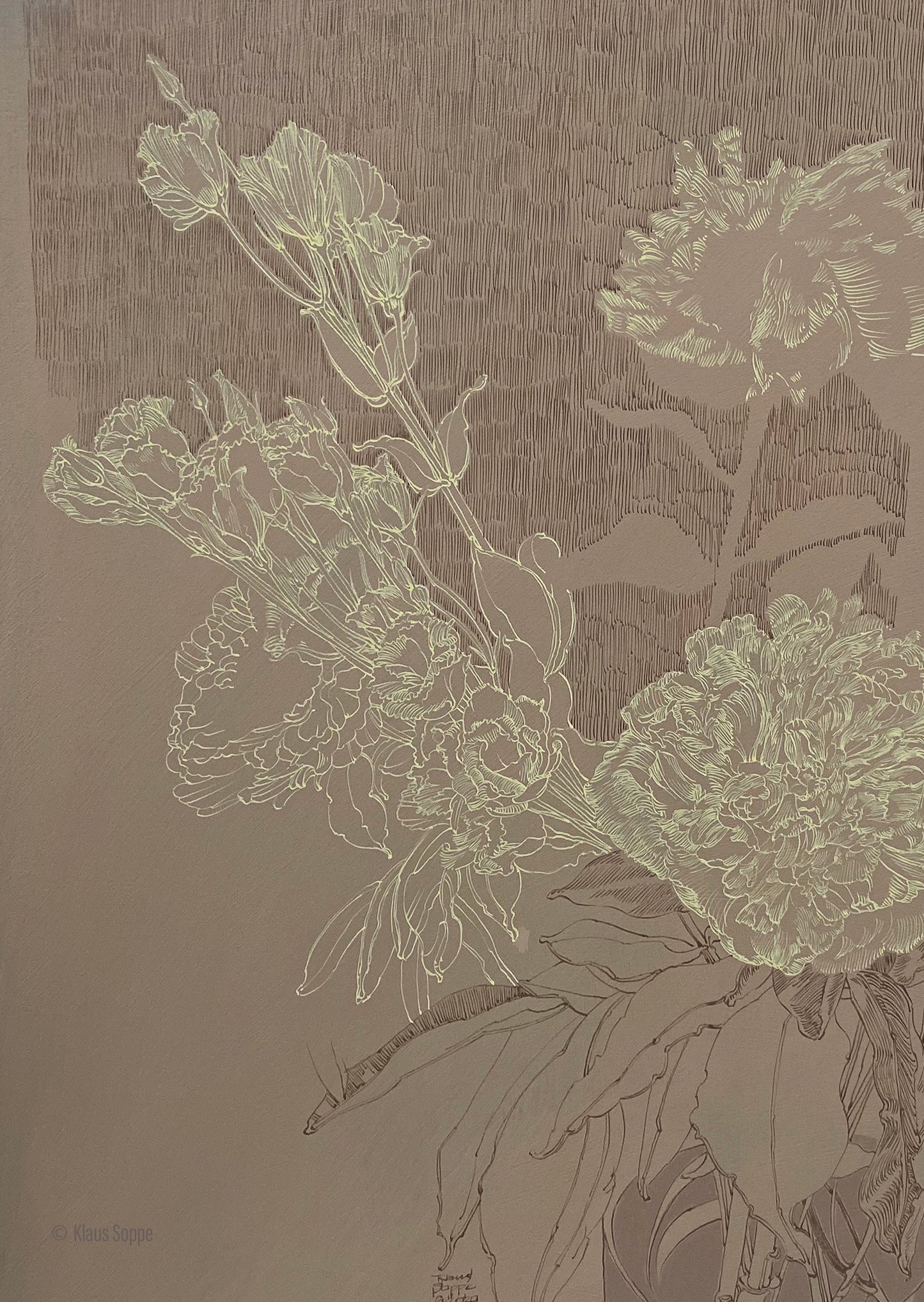 Greeting Card Floral Drawing