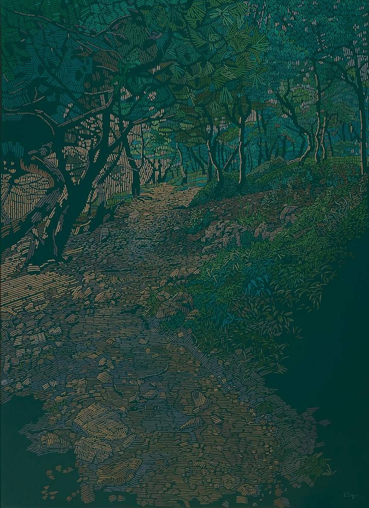 Art Card – Mini Poster – 15 x 20 cm – Coastal path 3