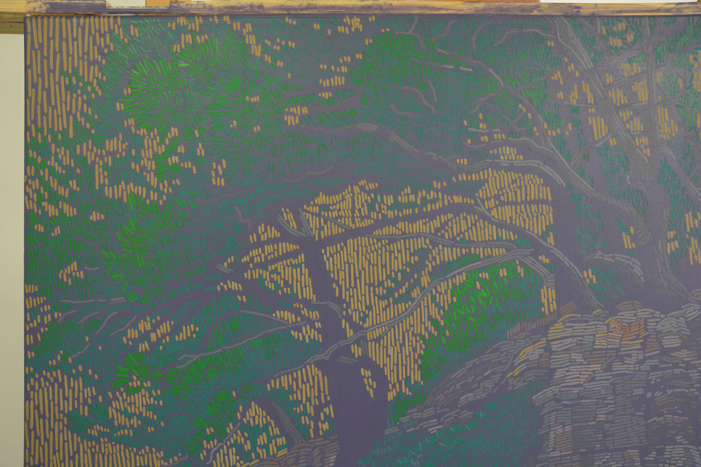 Rocky Coast 4, unique painting, hand-painted single piece, 120 x 90 cm, framed with beech frame