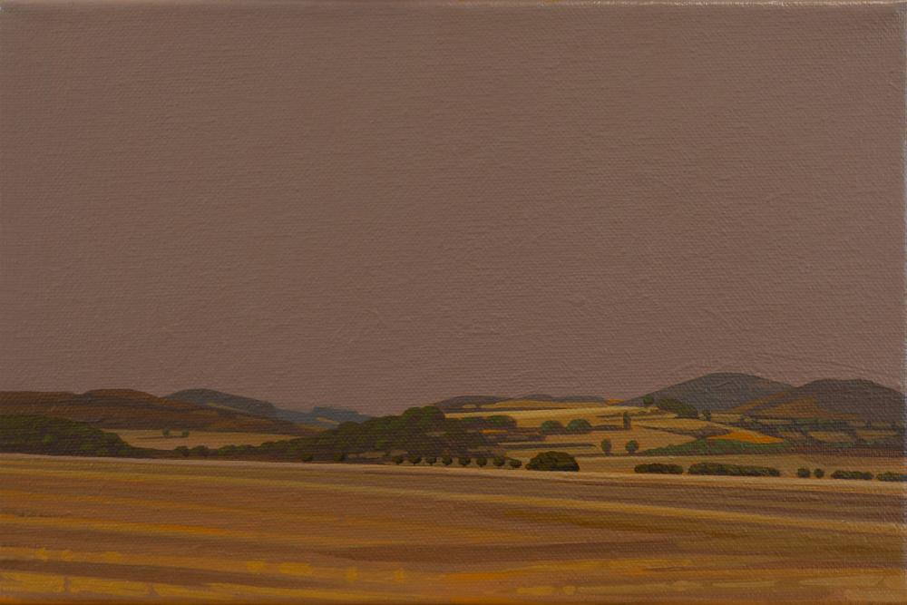 View of Büden 4, unique, painting, hand-painted one-of-a-kind piece, 30 x 20 cm, acrylic paint on canvas
