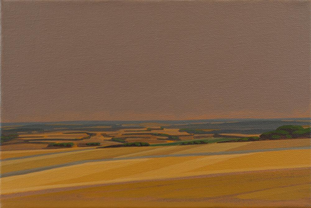 Golden Fields 2, unique, painting, hand-painted unique piece, 30 x 20 cm, acrylic paint on canvas