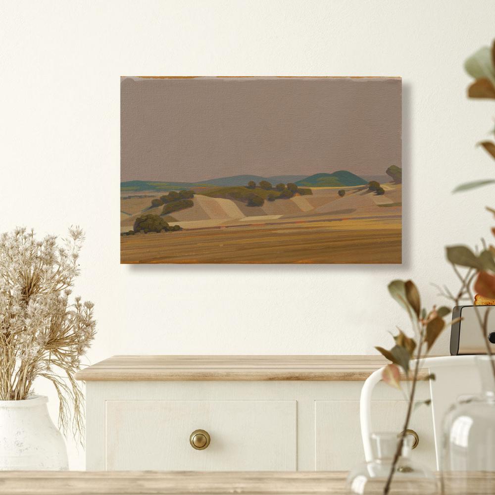 View over fields, canvas print, 30x20 cm, 60x40 cm