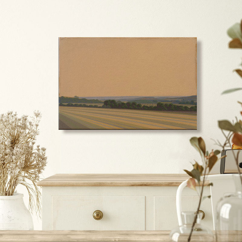 Landscape sun an fields, canvas print, 30x20 cm, 60x40 cm