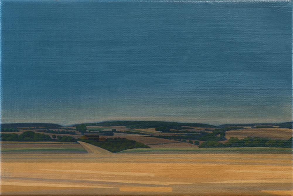 Landscape an blue sky, canvas print, 30x20 cm, 60x40 cm