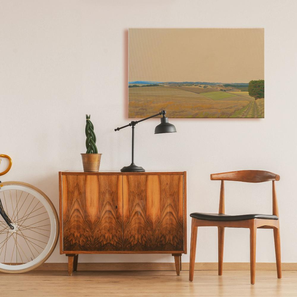 Landscape july fields, canvas print, 30x20 cm, 60x40 cm