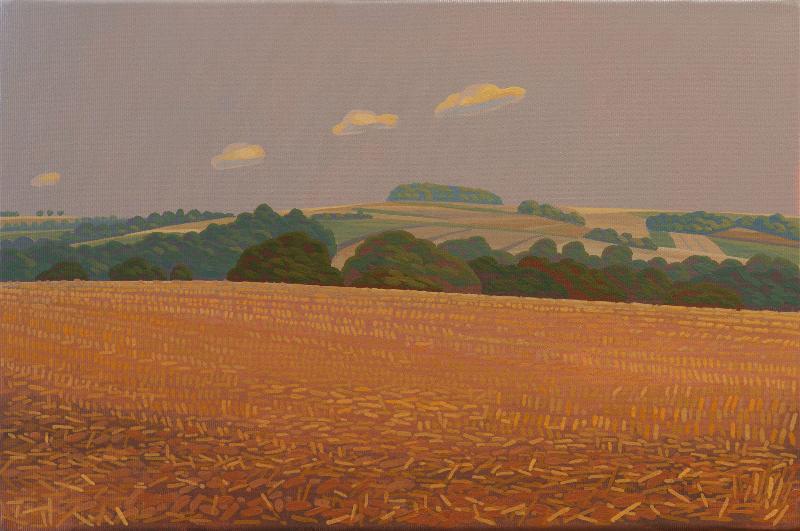 Landscape an four clouds, canvas print, 30x20 cm, 60x40 cm