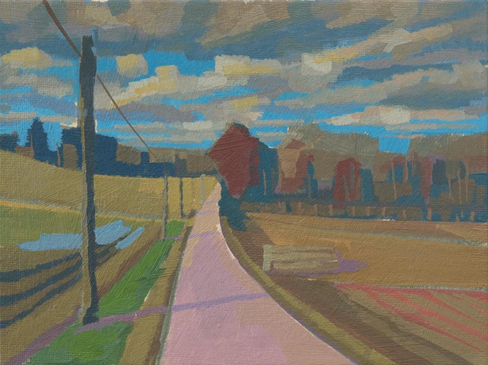 January, unique, painting, hand-painted unique piece, 20 x 15 cm, with picture frame