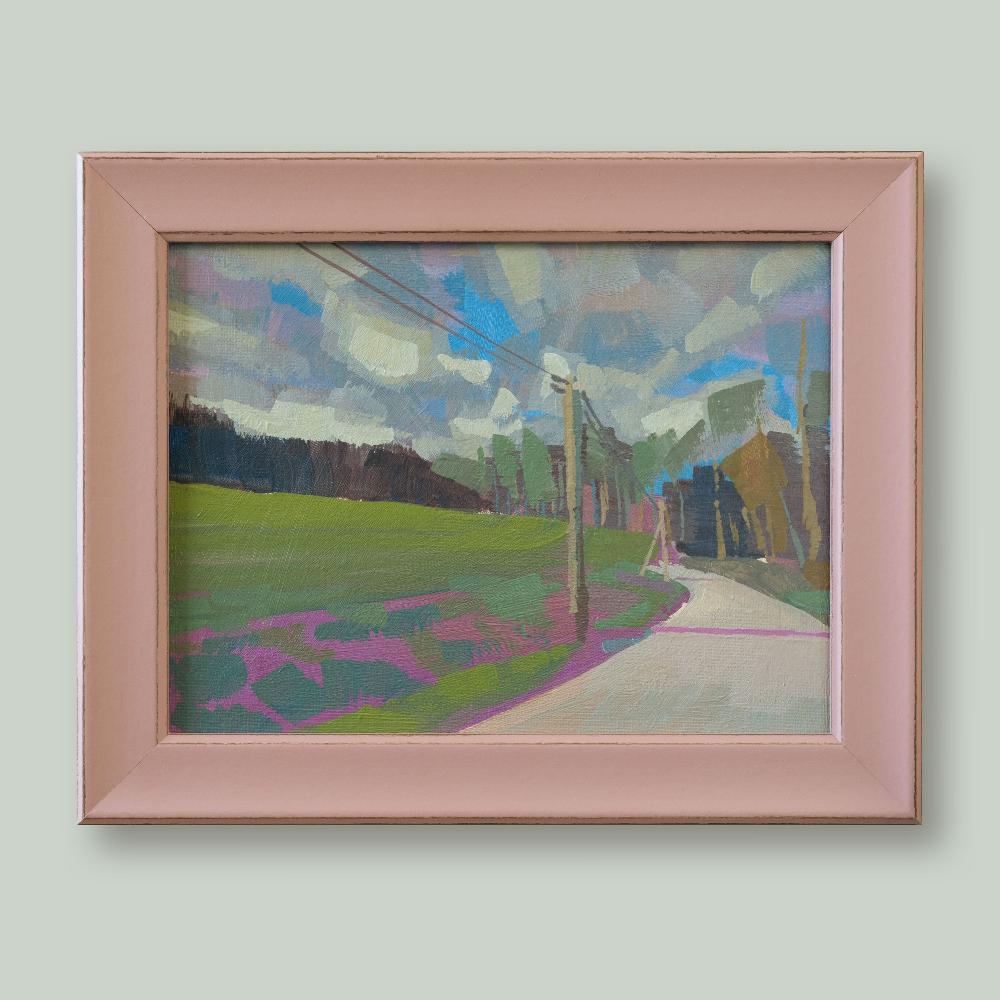 New Year, unique, painting, hand-painted unique piece, 20 x 15 cm, with picture frame