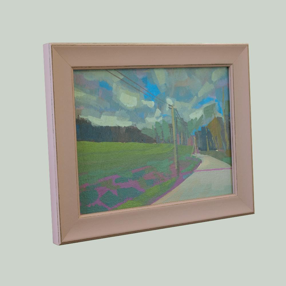 New Year, unique, painting, hand-painted unique piece, 20 x 15 cm, with picture frame