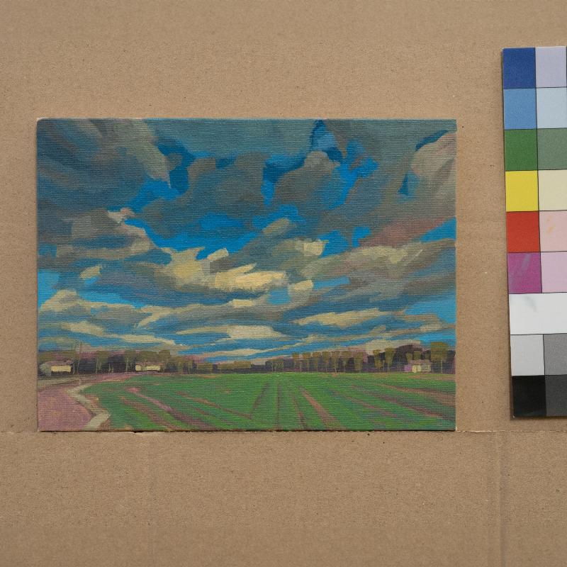 Waterworks, unique, painting, hand-painted unique piece, 20 x 15 cm, with picture frame