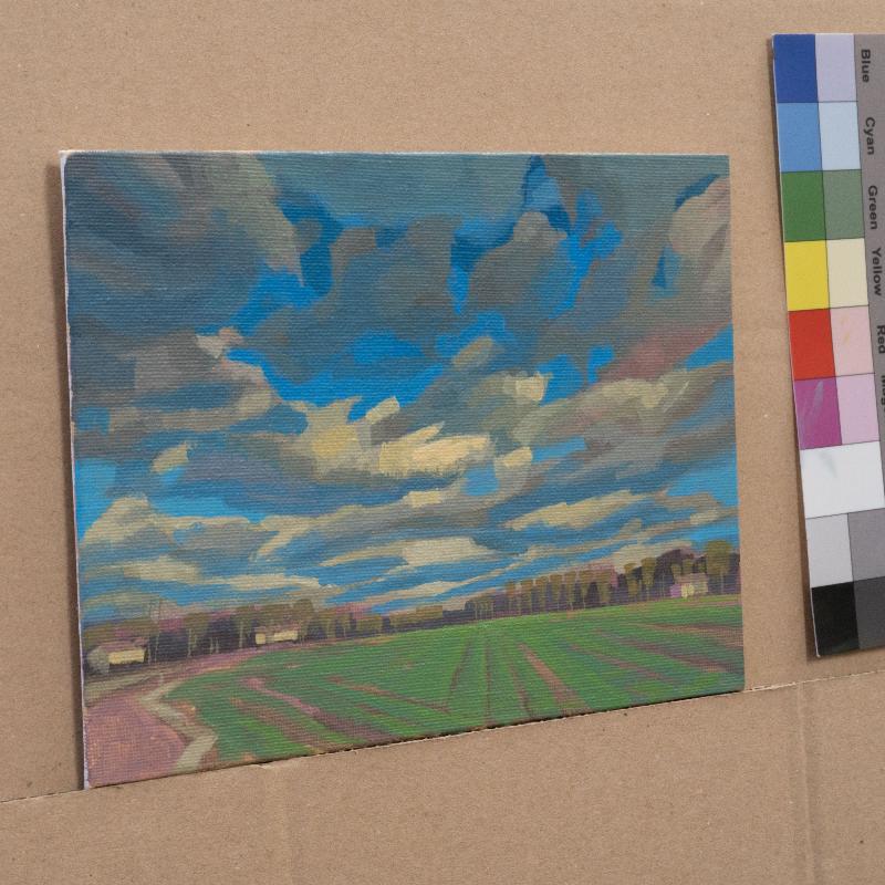 Waterworks, unique, painting, hand-painted unique piece, 20 x 15 cm, with picture frame