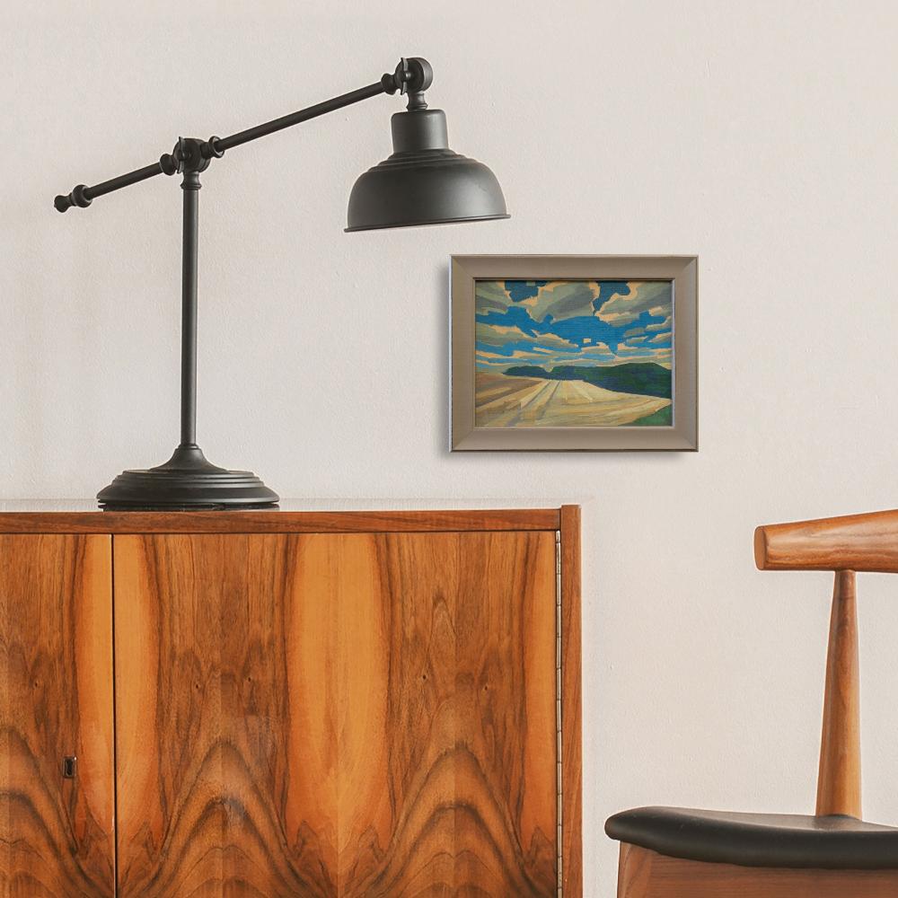 Cheerful, unique, painting, hand-painted unique piece, 20 x 15 cm, with picture frame