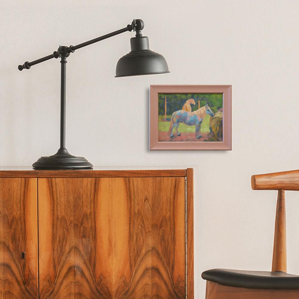 Mold, unique, painting, hand-painted unique piece, 20 x 15 cm, with picture frame