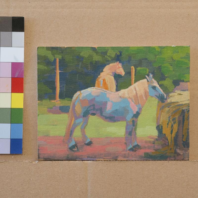 Mold, unique, painting, hand-painted unique piece, 20 x 15 cm, with picture frame