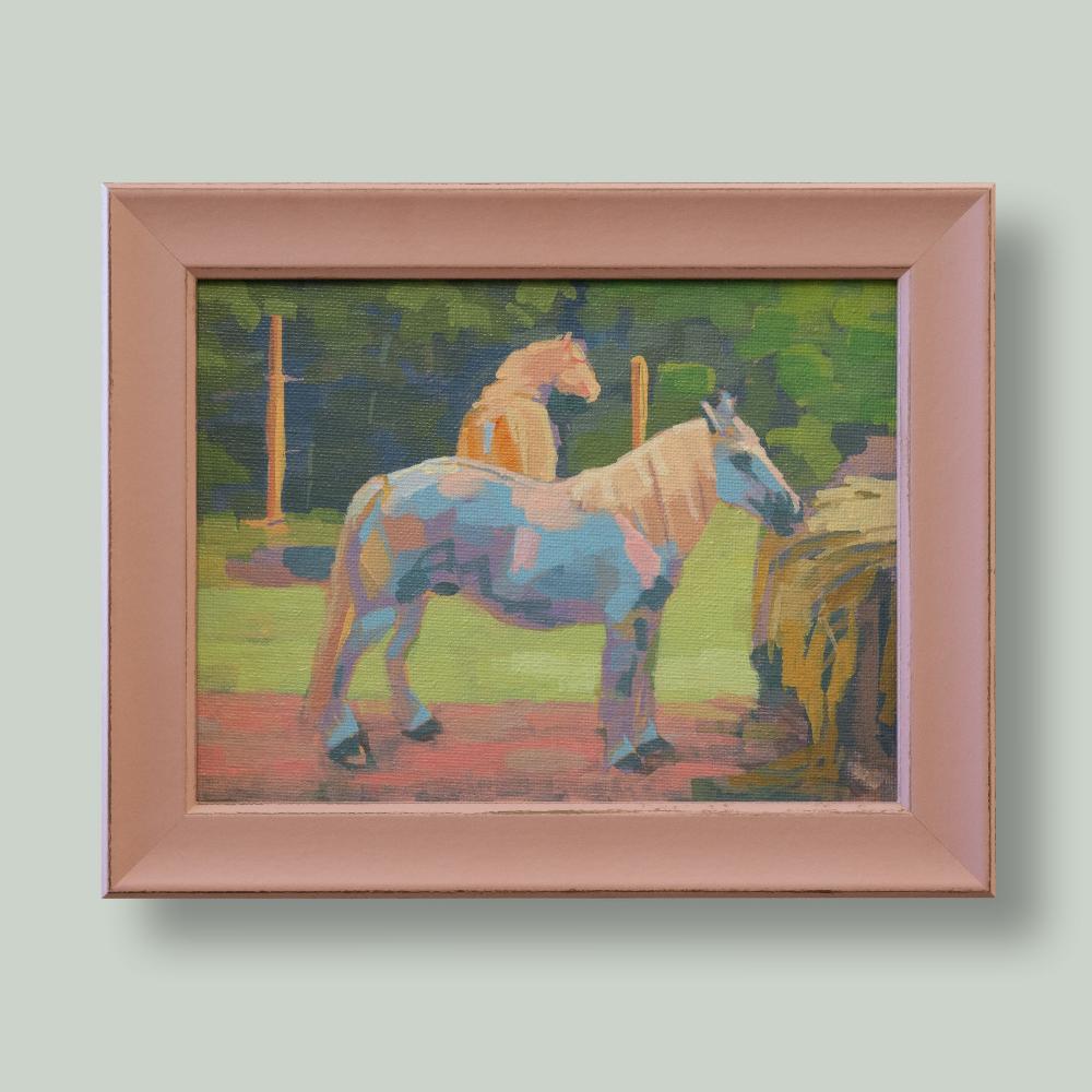 Mold, unique, painting, hand-painted unique piece, 20 x 15 cm, with picture frame