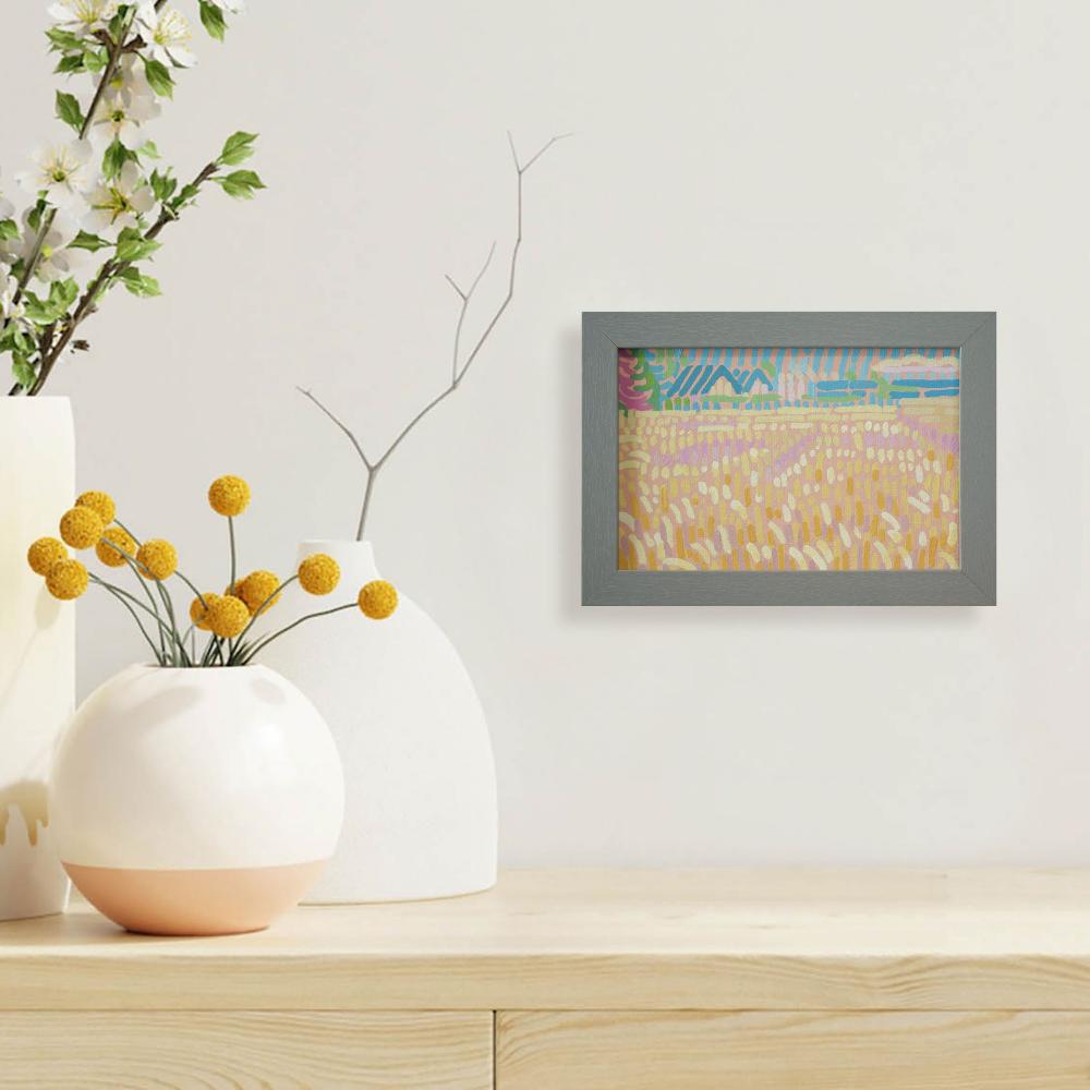 "Candy Land 4", unique painting, hand-painted single piece, 17.3 x 12.3 cm, with picture frame
