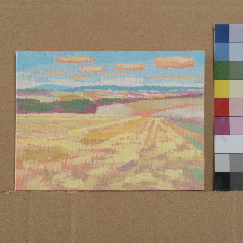 "Sky blue", unique, painting, hand-painted unique piece, 22.3 x 17.3 cm, with picture frame