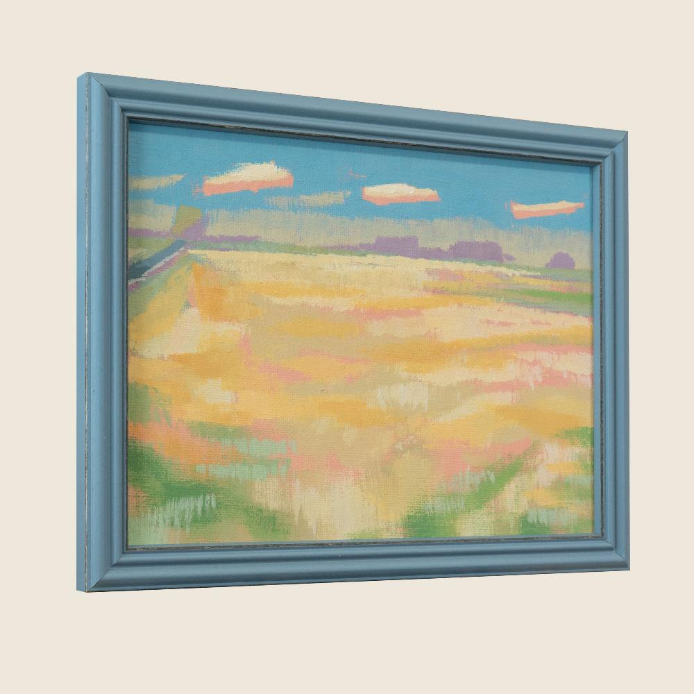 "Light", unique, painting, hand-painted unique piece, 22.3 x 17.3 cm, with picture frame