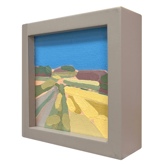 "Kind of blue 1", Unikat, Malerei, handgemaltes Einzelstück, 12 x 12 cm, mit Bilderrahmen, Pocket Art