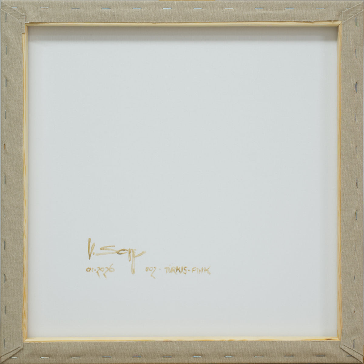 Malerei Türkis-Pink Komplementär 002B, Unikat, 50x50cm