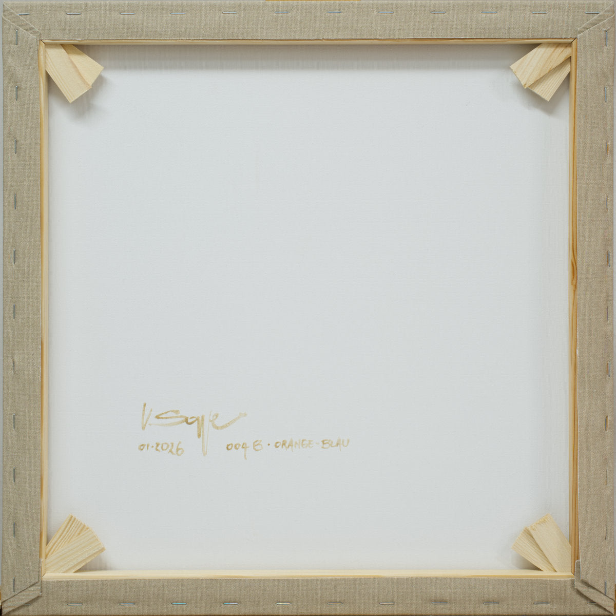 Painting Orange-Blue Complementary 004A, 50 x 50 cm