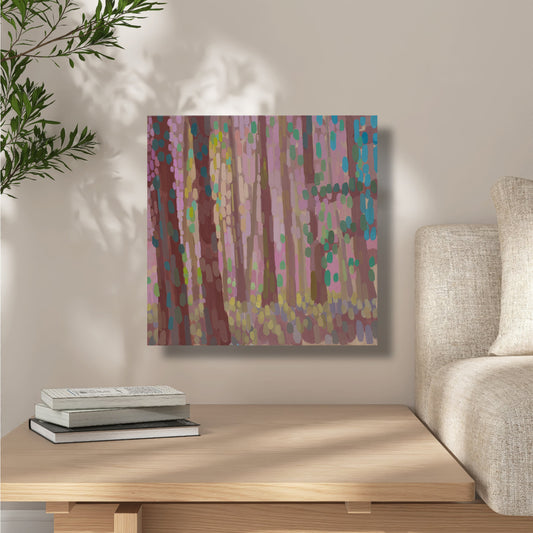 Malerei Waldlicht 1, handgemaltes Unikat, Natur, Landschaftsmalerei, Acrylmalerei 40x40cm