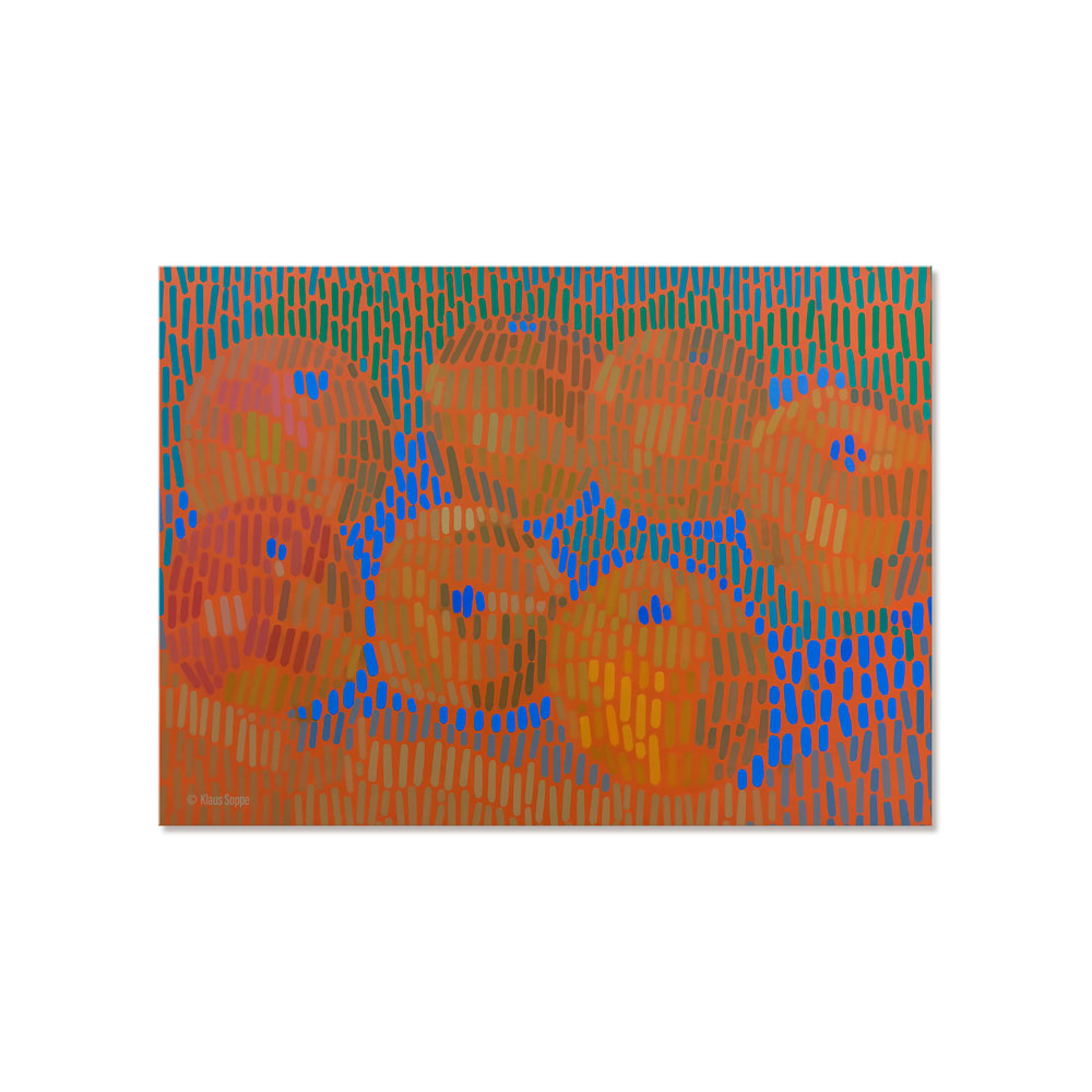 postcard set colorful apples