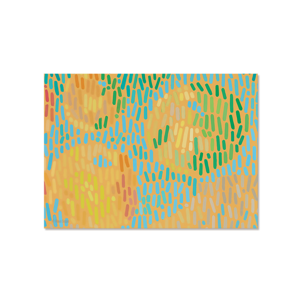 postcard set colorful apples