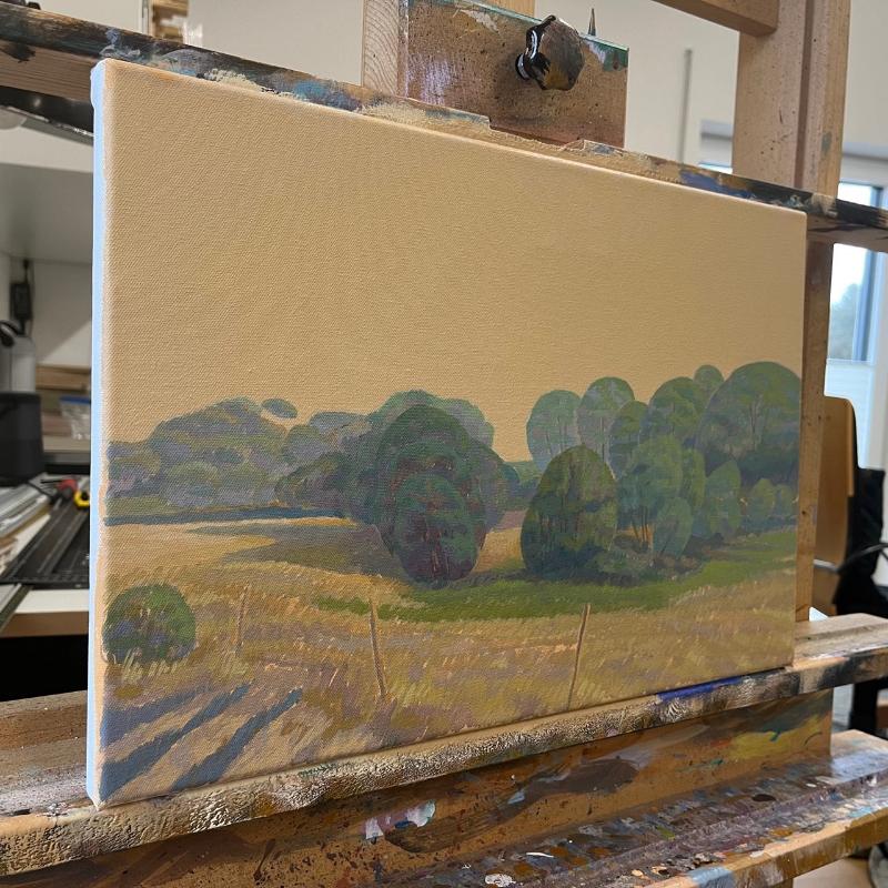 Brohlbachtal, unique, painting, hand-painted one-of-a-kind piece, 45 x 30 cm, acrylic paint on canvas