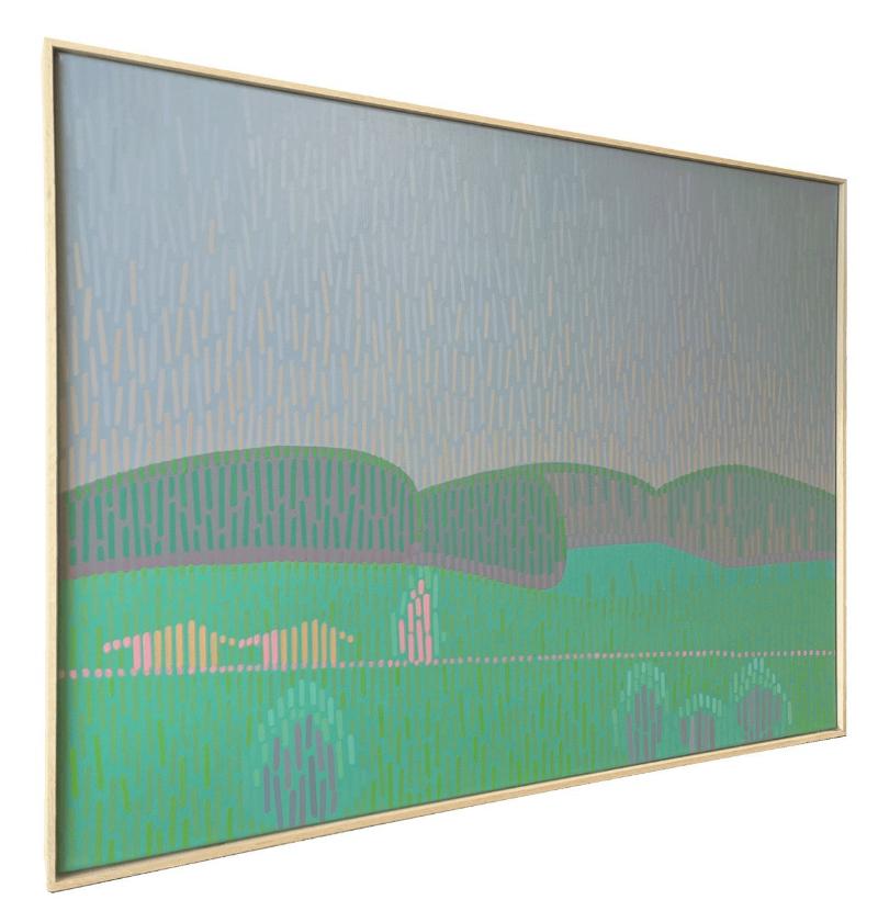Landscape Complementary 3, unique, painting, hand-painted unique piece, 68 x 52 cm, with frame strip