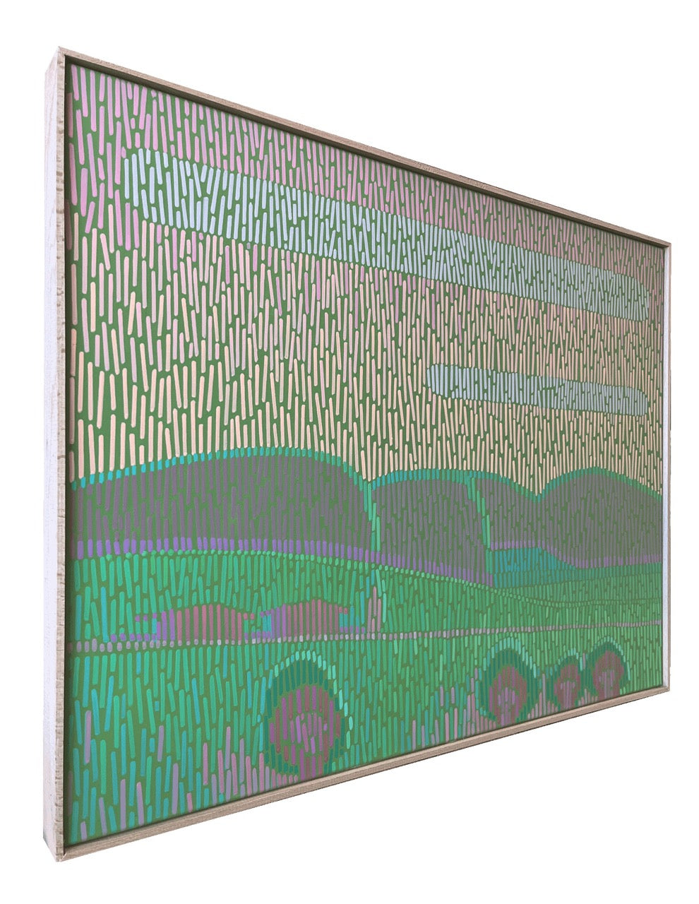Landscape Complementary 6, unique, painting, hand-painted unique piece, 68 x 52 cm, with frame strip
