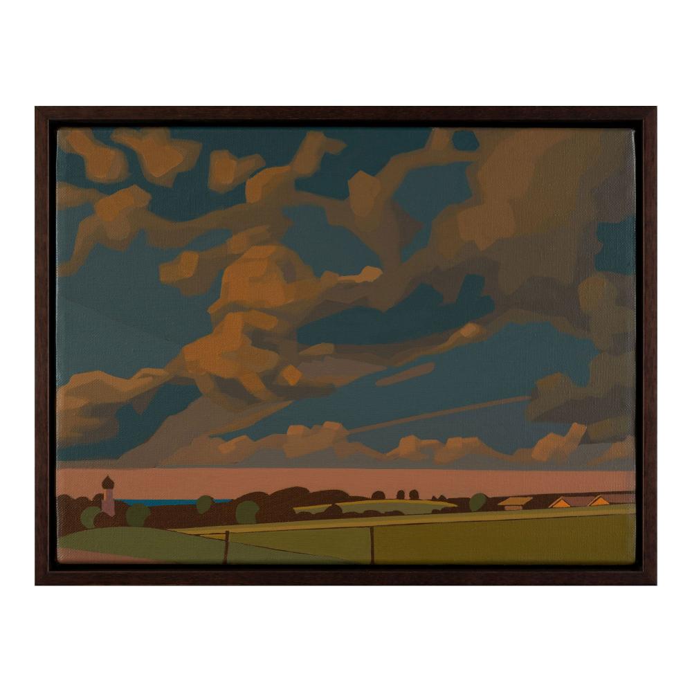 Highland clouds, unique, painting, hand-painted one-of-a-kind piece, 40 x 30 cm, with picture frame