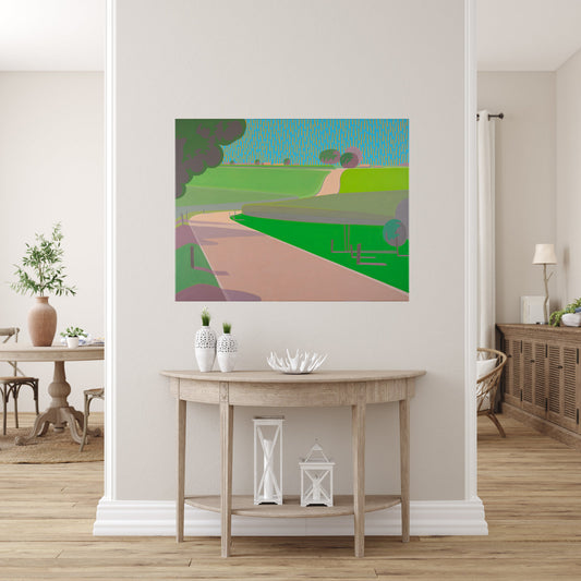 Unikat, Landschaftsmalerei, Oberland 8, handgemaltes Einzelstück, ca. 91 x 70 cm