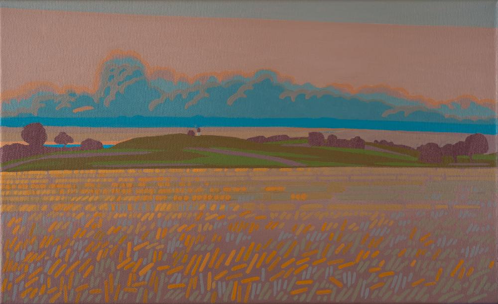 Cornfield, unique, painting, hand-painted unique piece, 50 x 30 cm, with picture frame