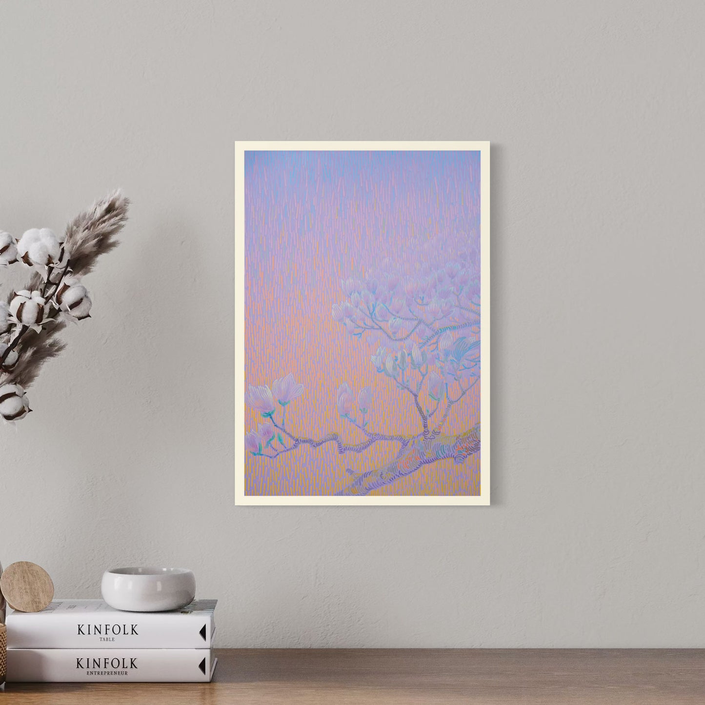 Art Card, Mini Poster, Magnolia, 21x29,7 cm
A brilliant reproduction on high-quality recycled 300 g/m2 organic TOP3 Nature cardboard. The small poster in A4 format (21 x 29.7 cm) is perfect for pinning, framing or giving as a gift.