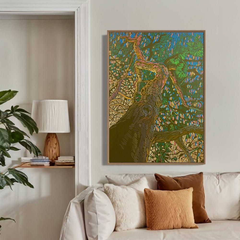 Pines under a blue sky, canvas print, 40x30 cm, 80x60cm, 100x75 cm, 120x90 cm