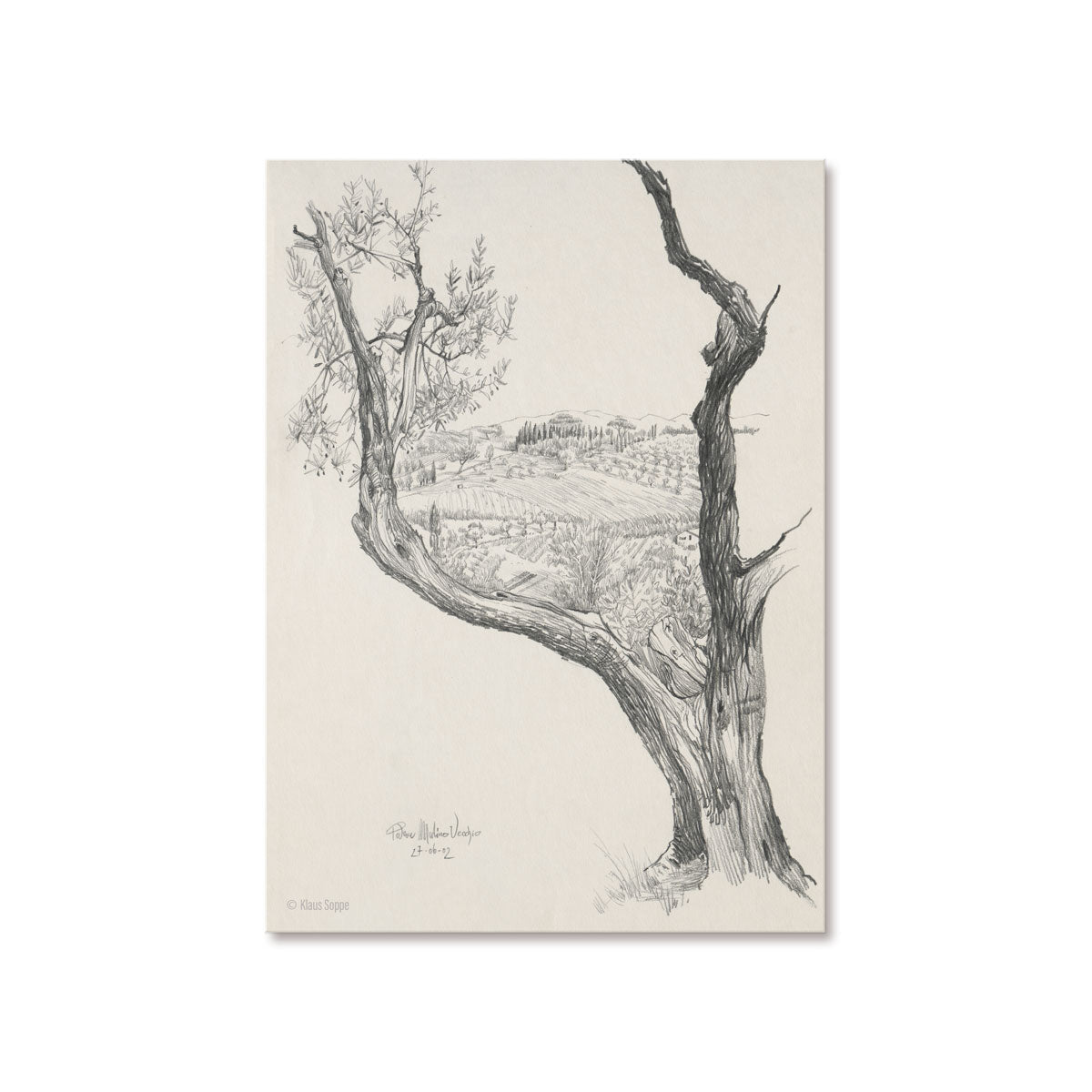 Postcard Set Landscapes Drawings
