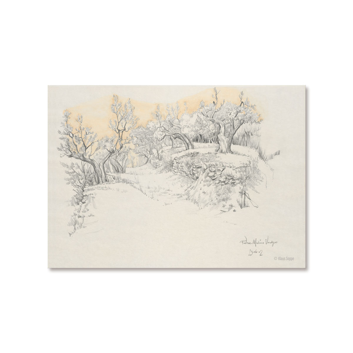 Postcard Set Landscapes Drawings