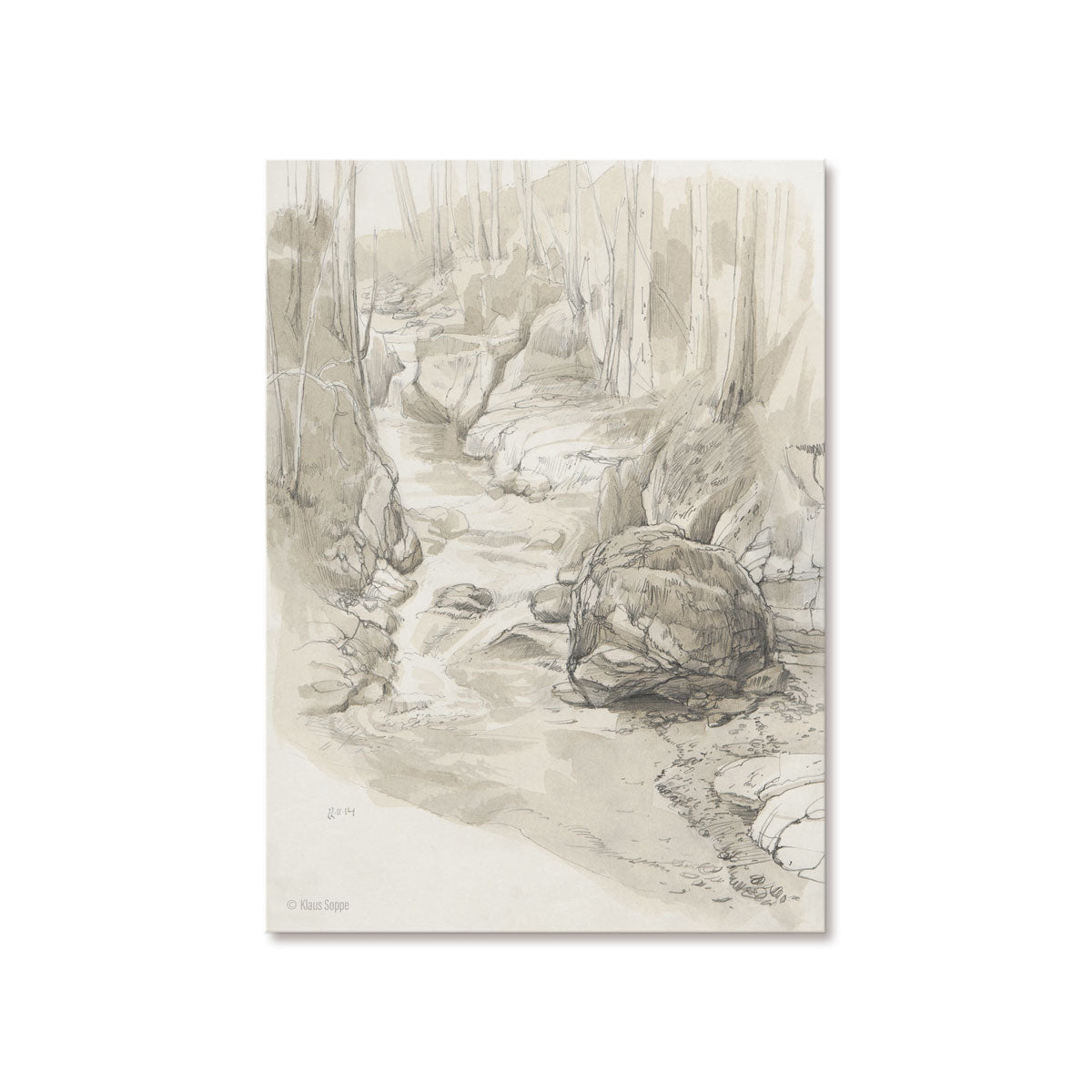 Postcard Set Landscapes Drawings