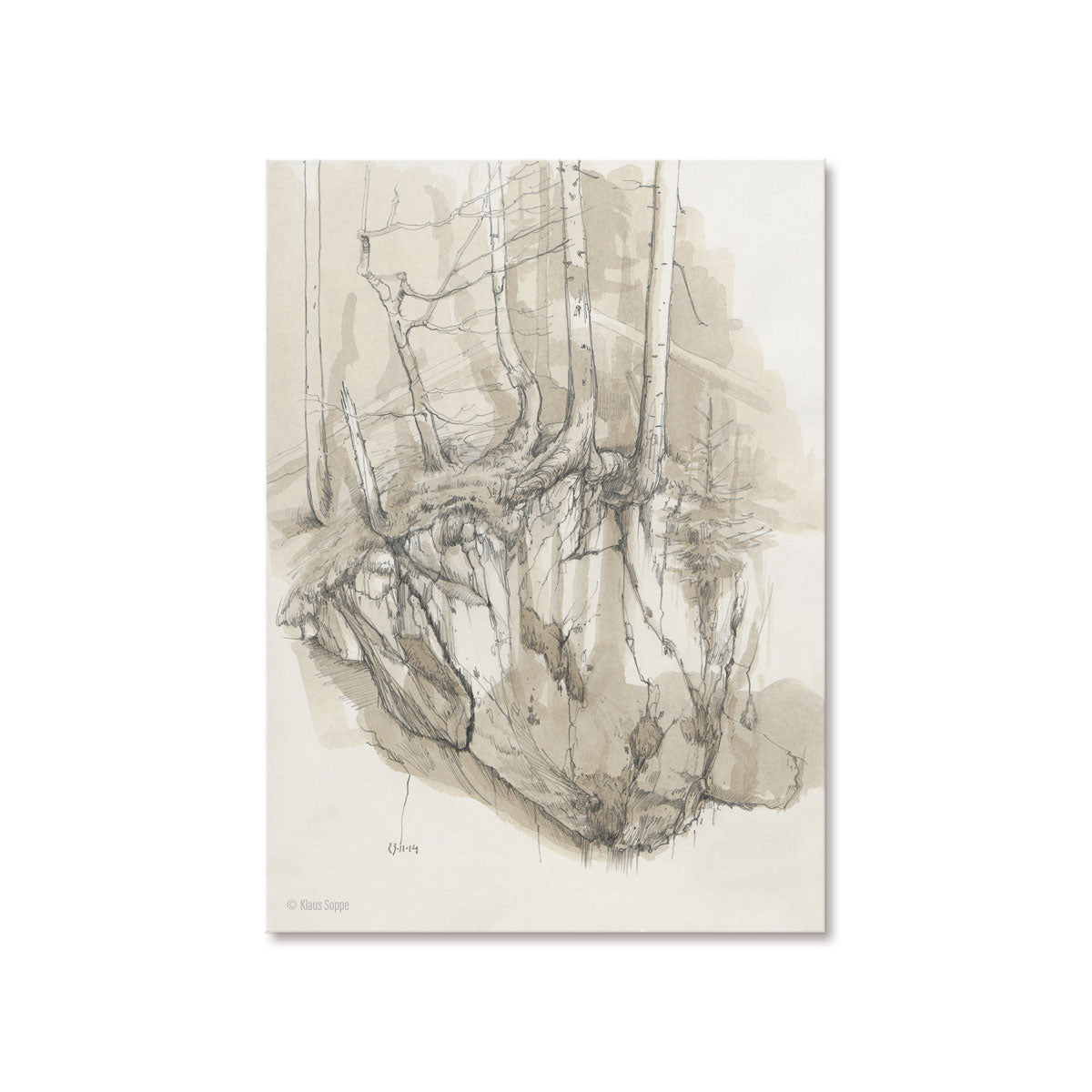 Postcard Set Landscapes Drawings