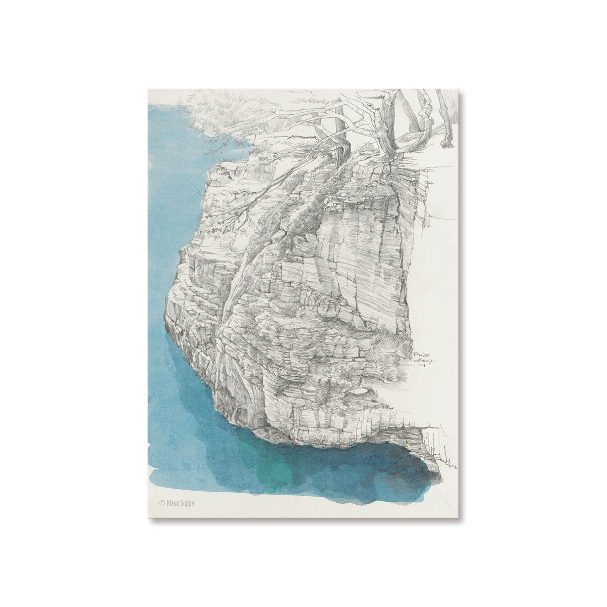 Postcard Set Landscapes Drawings
