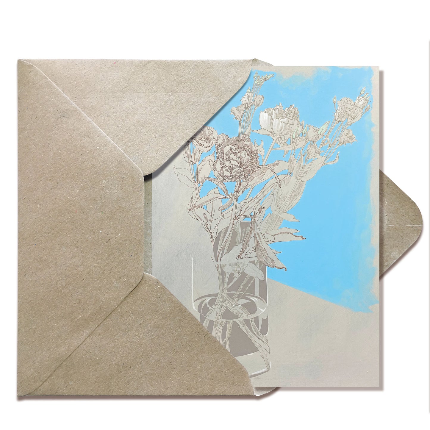 Greeting Card Floral Drawing