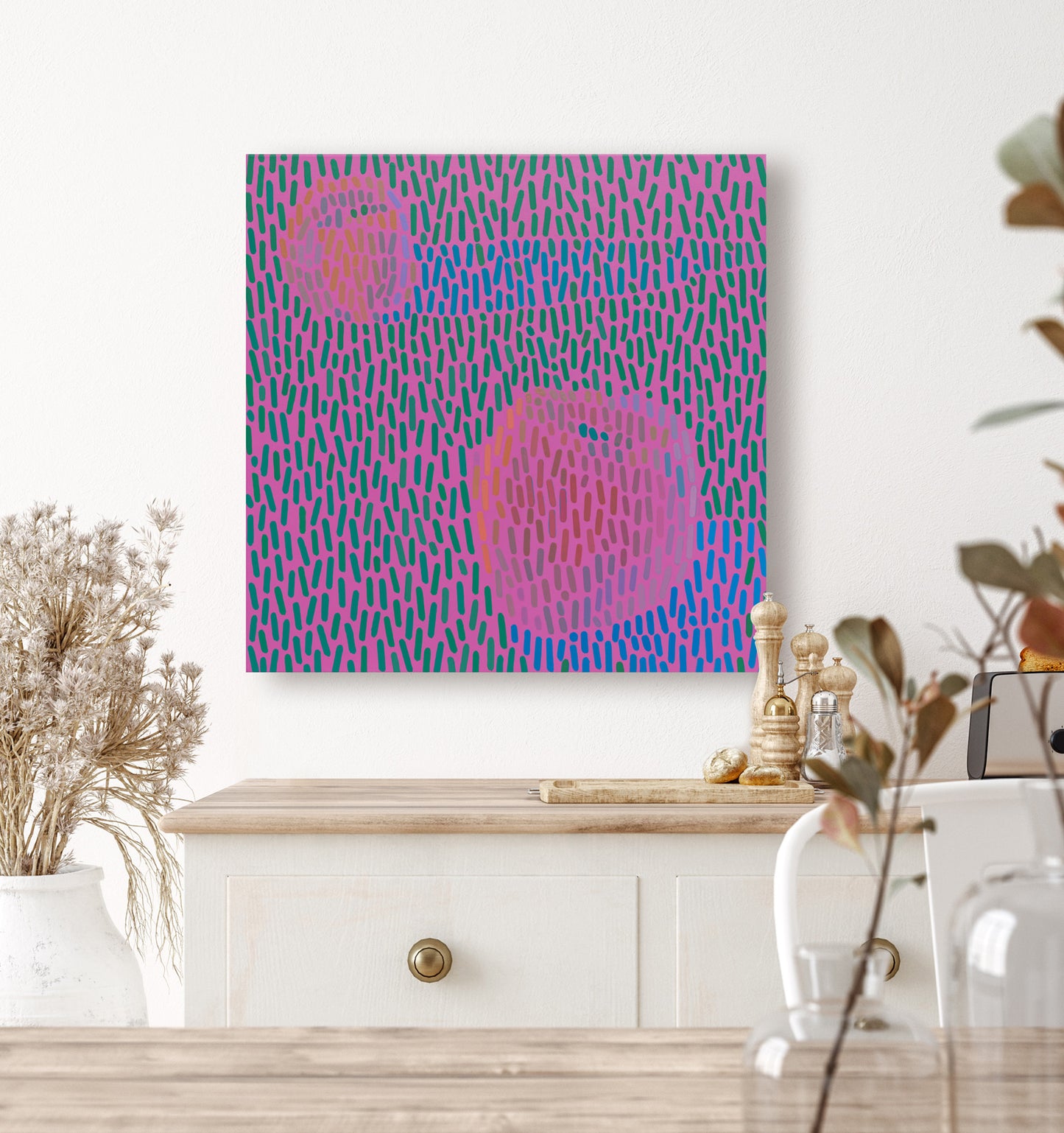 Apple magenta still life 4, canvas print, 30x30 cm, 40x40 cm