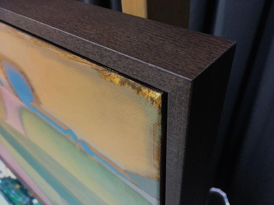 Summer view, unique painting, hand-painted unique piece, 70 x 50 cm, with frame