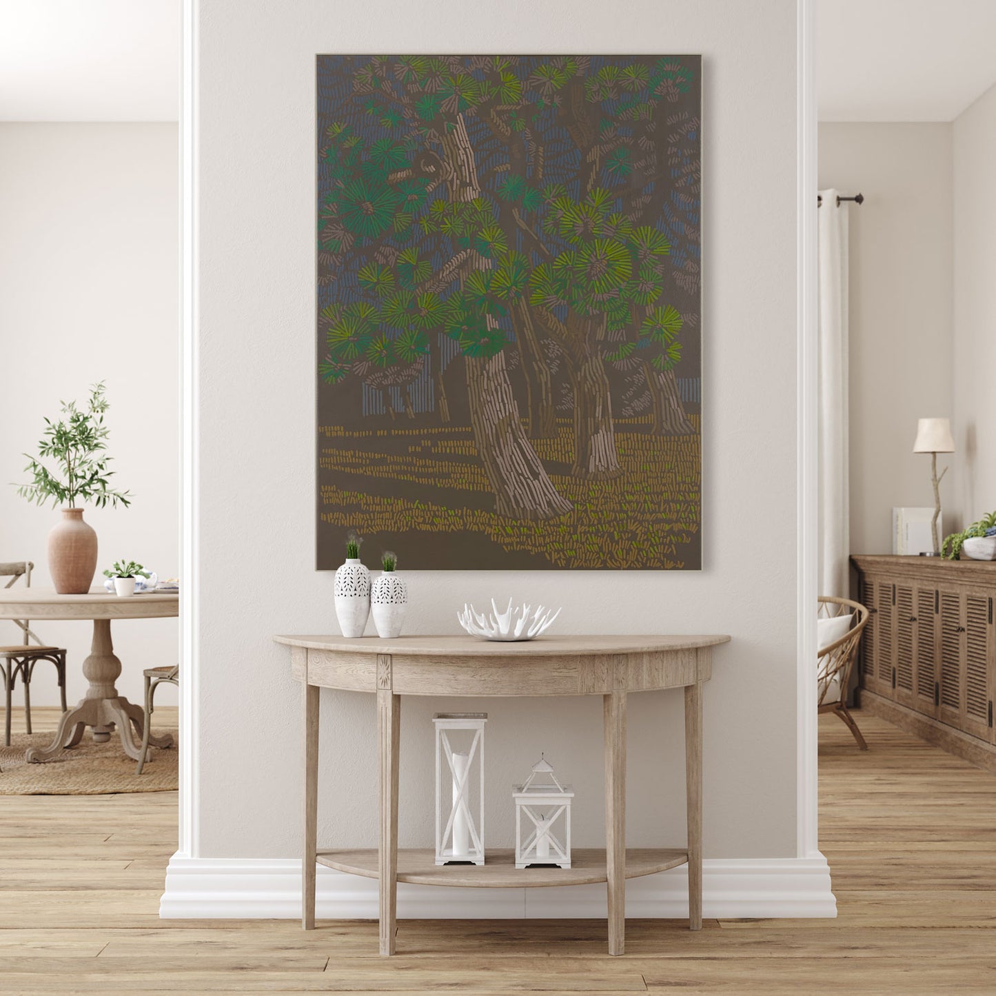 Pines in the sun 2, canvas print, 40x30 cm, 80x60cm, 100x75 cm, 120x90 cm