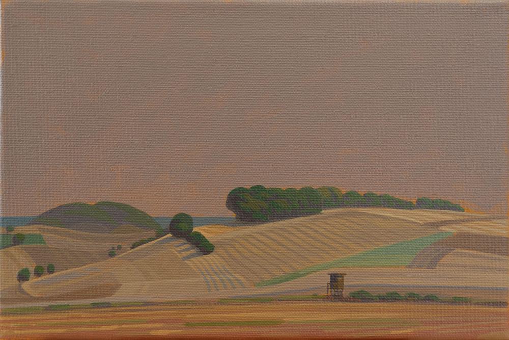 View from the mountain 3, unique painting, hand-painted single piece, 30 x 20 cm, acrylic paint on canvas
