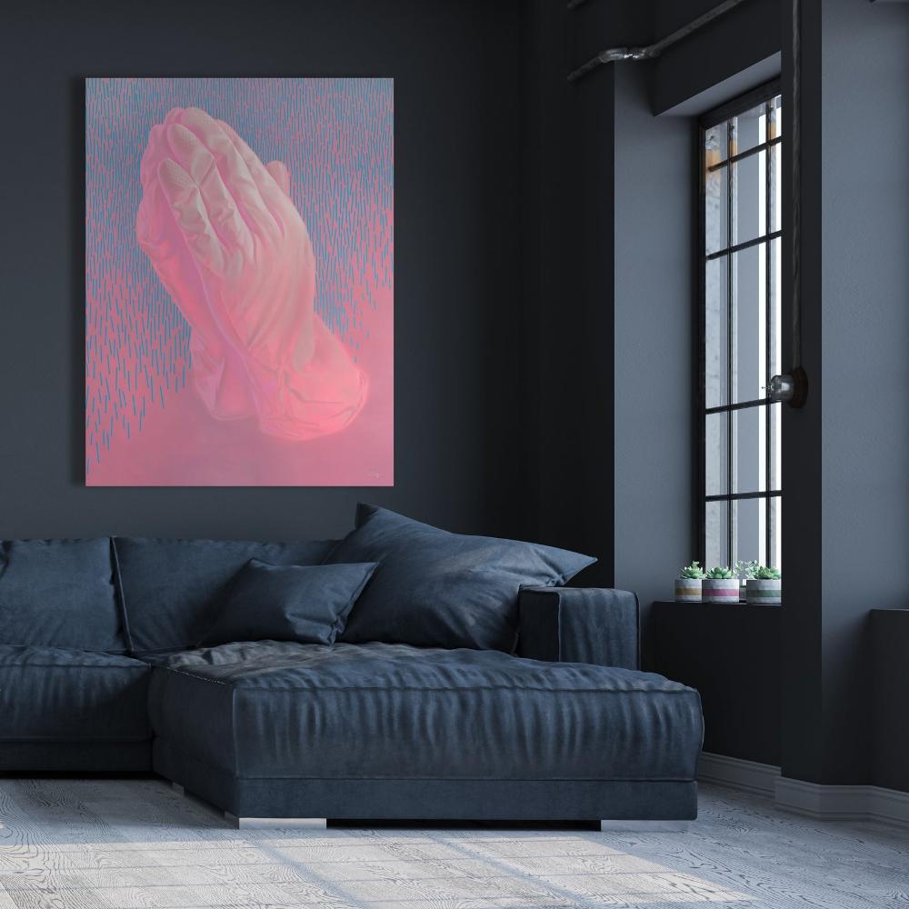 Handschuhe, Leinwanddruck, 40x30 cm, 80x60 cm, 100x75 cm