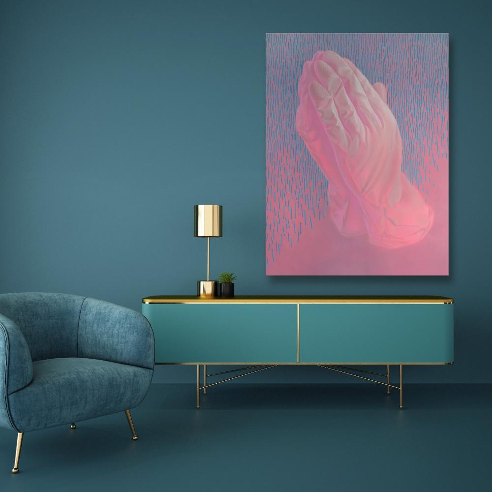 Handschuhe, Leinwanddruck, 40x30 cm, 80x60 cm, 100x75 cm