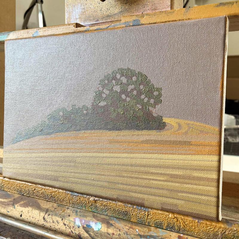 Group of trees, unique, painting, hand-painted unique piece, 30 x 20 cm, acrylic paint on canvas